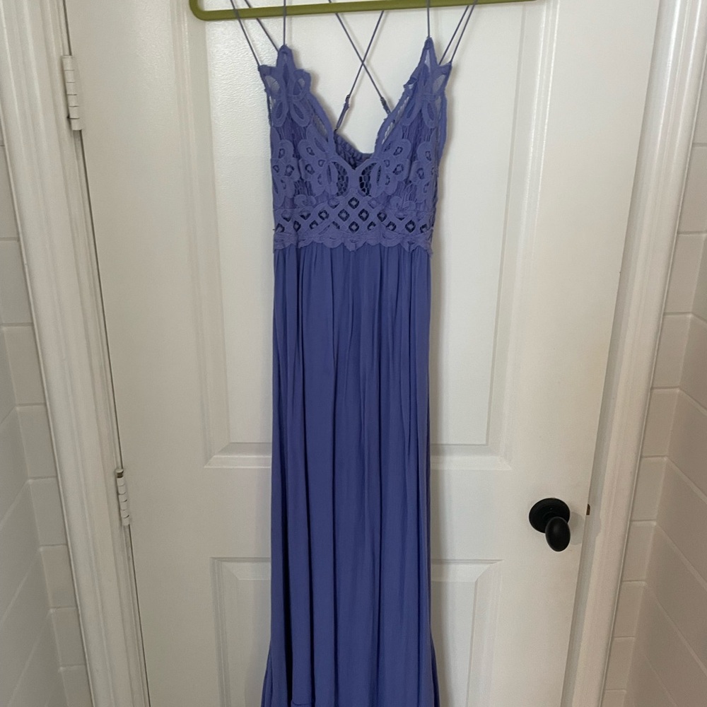 Free People Purple Lace Maxi Dress